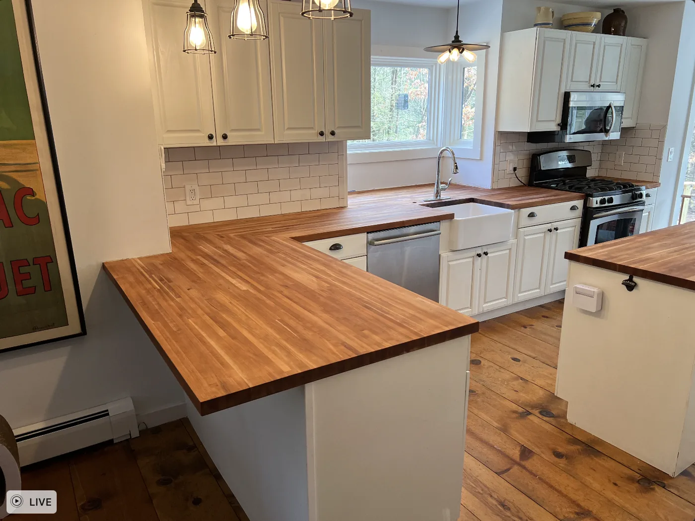 Butcher block table refinishing Scranton PA - furniture restoration