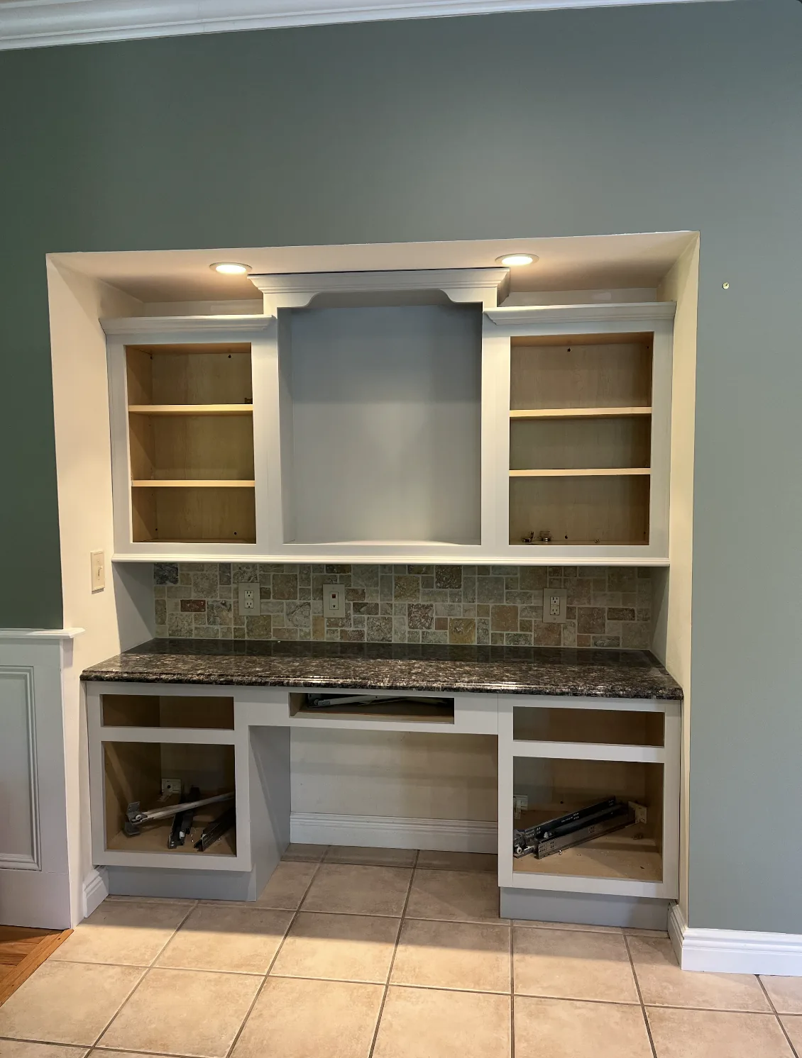 Sage green entertainment center refinishing Northeast PA